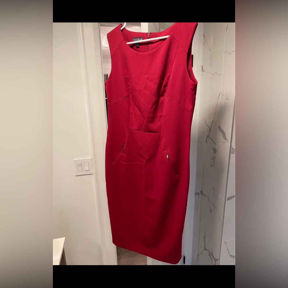 long tall sally Bold Fuschia Sleeveless Midi Sheath Dress